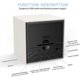 thumbnail image 4 of Digital Alarm Clock Wooden Alarm Clock Usb Battery Powered Desk Clock White Cube Clock, 4 of 5