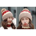 thumbnail image 5 of LinYooLi Women Winter Cozy Knit Hat Scarf Set Soft Fuzzy Multicolor Bearies Slouchy Cap, 5 of 5