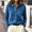 Blue collared button cardigan women a1, variant on thefmos Women's Collared Button Front Knit Cardigan Long Sleeve Solid Color Sweater Coat Casual Fashion Fall Winter Outfit, Wine XL