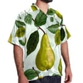 thumbnail image 2 of pear Men's Short Sleeve Button Down Casual Poplin Shirts for Summer Beach, Printed Design - Unisex, 2 of 6