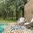 thumbnail image 3 of Beam Indoor/Outdoor Polypropylene Fabric Multi-Color Area Rug 8x10 ft & Rug Pad, 3 of 18
