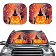 thumbnail image 2 of Gaeub Halloween Pumpkin And Elegant Cats Foldable Auto Sun Blocker Visor, Sunshade for Car Front Window, Keeps Your Vehicle Cool - Medium, 2 of 7