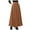 Khaki, variant on Jkety Long Skirts Womens A Line Long Midi Chino Denim Skirt Tired Pleated Layers Elastic Waist Front Khaki,4XL