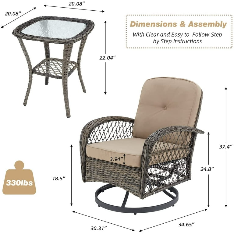 Swivel rocker store patio chairs walmart
