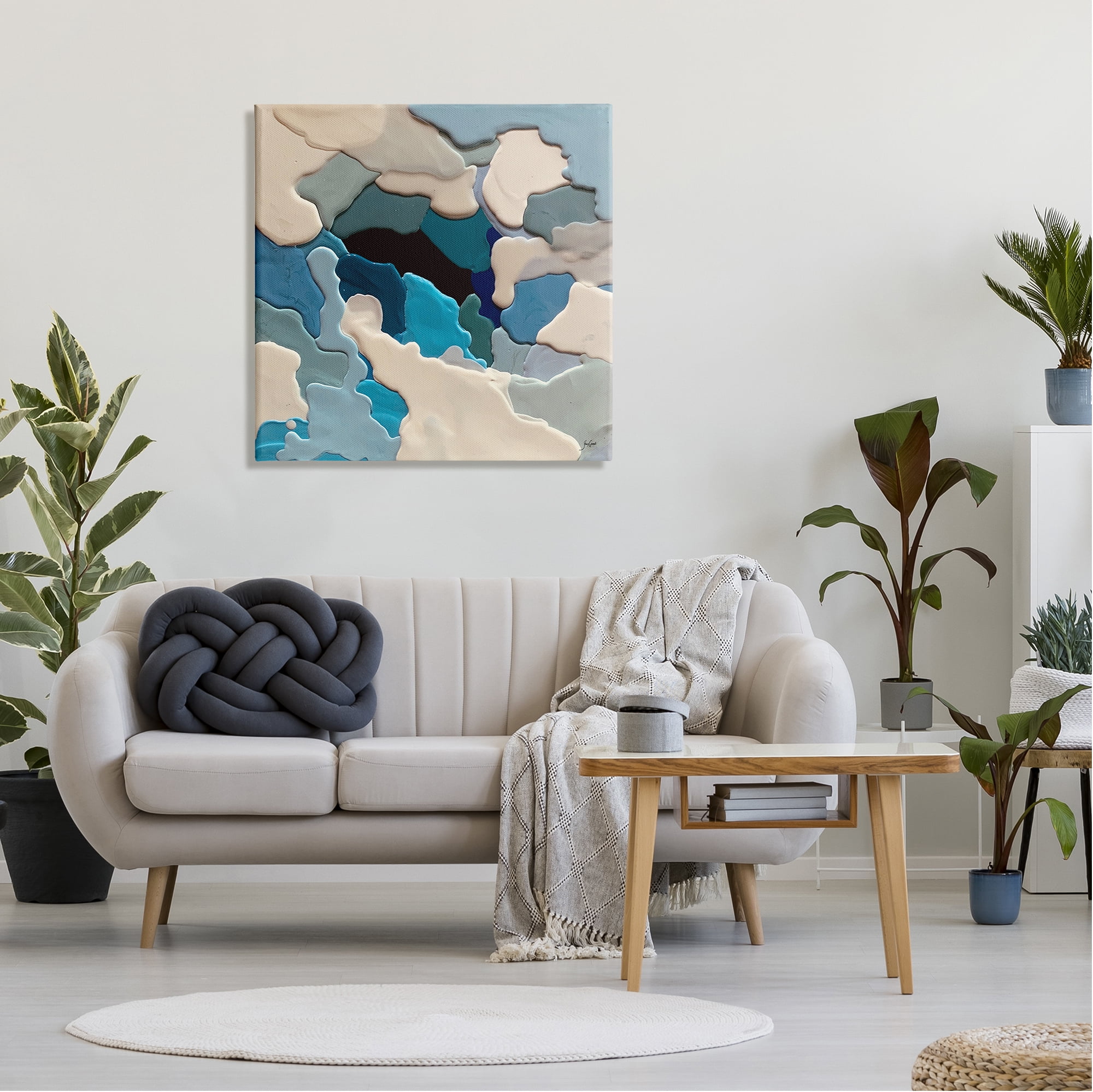 Stupell Industries Abstract Irregular Shapes Complex Layered Dripped Paint Painting Gallery Wrapped Canvas Print Wall Art, Design by Stacy Gresell