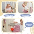 thumbnail image 4 of Toddler Slide and Swing,6 in 1 Toddler Slide Set with Basketball Hoop & Play House,Kids Slide for Toddlers Age 1+,Outdoor Playset Backyard with Fairy House,Toddlers Outdoor Indoor Playground, 4 of 9