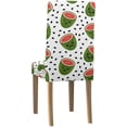 thumbnail image 4 of ZHANZZK Watermelon Cartoon Face Stretch Chair Cover Protector Seat Slipcover for Dining Room Hotel Wedding Party Set of 4, 4 of 6