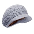 thumbnail image 1 of Gorro de punto cálido de invierno para mujer, gorro de lana para esquí y nieve, visera para el sol, 1 of 5