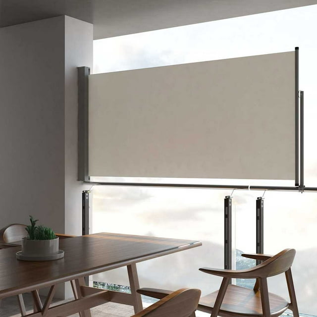 vidaXL Auvent Latéral Rétractable pour Patio 120 x 300 cm Crème