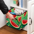 thumbnail image 5 of Watermelon Foldable Storage Basket with Handle, 10.8"x10.5"x10.6", Large Capacity Organizer Bins, Toy Box, Storage Bins, 5 of 6