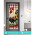 thumbnail image 5 of Window Privacy Film Retro Rooster Stained Glass Window Film Decorative Sun Block Window Cover Sunflower Plaid Pastoral Animals Window Clings Static Adhesive Sticker for Bathroom 17.7"x39.3", 5 of 6