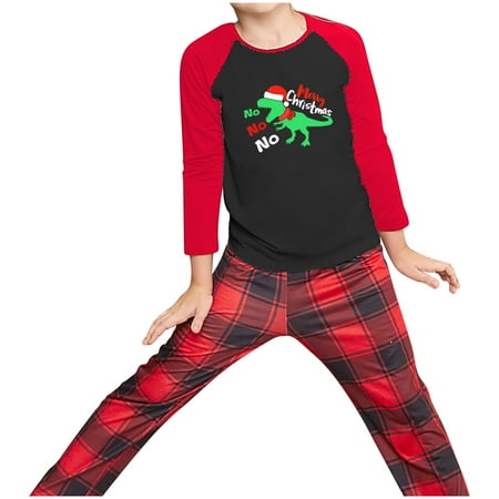

Fesfesfes PJS Sets Xmas Matching Family Sets Christmas Casual Printed Top With Bottom Outfits Home Wear Sale on Clearance