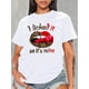 thumbnail image 1 of Camisetas para mujer, de verano, casual, manga corta, cuello redondo, con estampado, color blanco negro, blusaSexy Leopard Lips Letter Print T-shirt, Short Sleeve Crew Neck Casual Top For Summer & S, 1 of 8