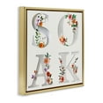 thumbnail image 3 of Stupell Industries Floral Bathroom Soak Letters Floral Painting Gold Floater Framed Canvas Art Print Wall Art, 25 x 25, 3 of 9