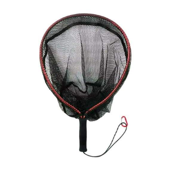 figatia ing Landing Net Net Supplies Accessories Adults Catching Net with Lanyard for Freshwater Saltwater Sports Kayak Red