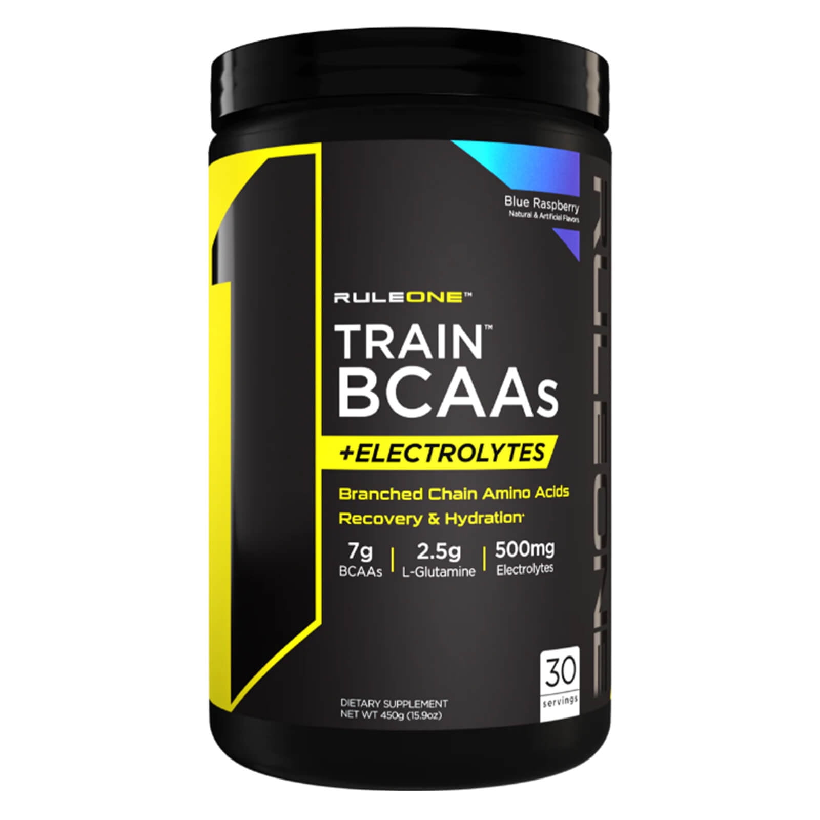 RULE 1 Train BCAAs 30 serv Blue Raspberry Stim Free Intra Workout 450g