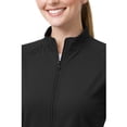 thumbnail image 7 of M&M SCRUBS Women’s Full Zip Scrub Jacket – 4-Way Stretch Warm-Up Jacket with Stand Collar, Moisture-Wicking (Black, Small), 7 of 7