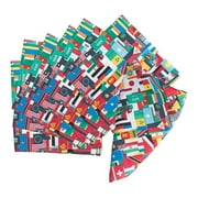 Flags Of All Nations Bandanas - Party Wear - 12 Pieces