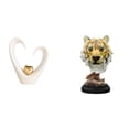thumbnail image 1 of Figura de escritorio,Escultura de corazón para escritorio,oficina,decoración del hogar,Escultura de mesa,Escultura de cabeza de tigre Estatua moderna de sobremesa,Figura de cabeza de animal, 1 of 8