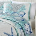 thumbnail image 4 of Caribbean Joe  Coastal 3PC Quilt Set Beach Delight Aqua - Full - Queen, 4 of 5