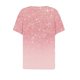 thumbnail image 2 of Blusas de Manga Corta para las Mujeres Impresas Cuello Redondo Casual Top, Blusa de Algodón de Imitación para el Hogar Y Diario, 2 of 5