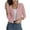 Pink, variant on YDFCWXW Women's Thin Shrugs 3/4 Sleeve Lightweight Cropped Tops Open Front Cardigan for Dress Black, XL
