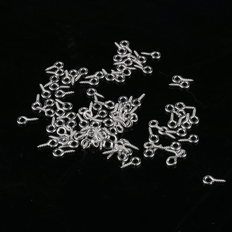 Silver Screw Eye Pins, Peg Hooks (10 x 4.5 mm, 500 Pack) – Okuna