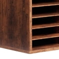 thumbnail image 1 of VEVOR Organizador de literatura de madera con 36 compartimentos y estantes extraíbles en color marrón oscuro, 1 of 9