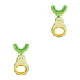 thumbnail image 2 of Seitruly Cepillos de de silicona en forma de U de 2 a 6 años, cepillos de limpieza de extraíbles, suministro de salud para el Amarillo 2piezas, 2 of 6
