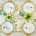 thumbnail image 5 of (60 PACK) EcoQuality 10.6" inch Round White Plastic Plates with Gold Butterfly Design - Disposable China Like Party Plates, Heavy Duty Dinner Charger Plates, Salad Plate, Dessert, Weddings, Serveware, 5 of 5