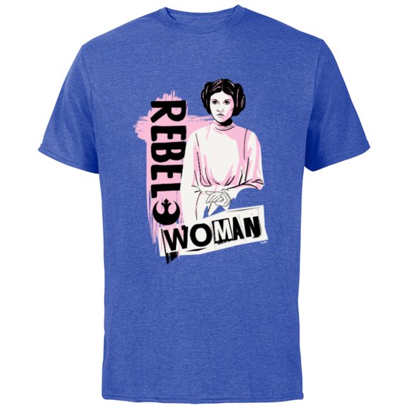 Star Wars Princess Leia Rebel Woman - Short Sleeve Cotton T-Shirt for Adults - Customized-Royal Heather