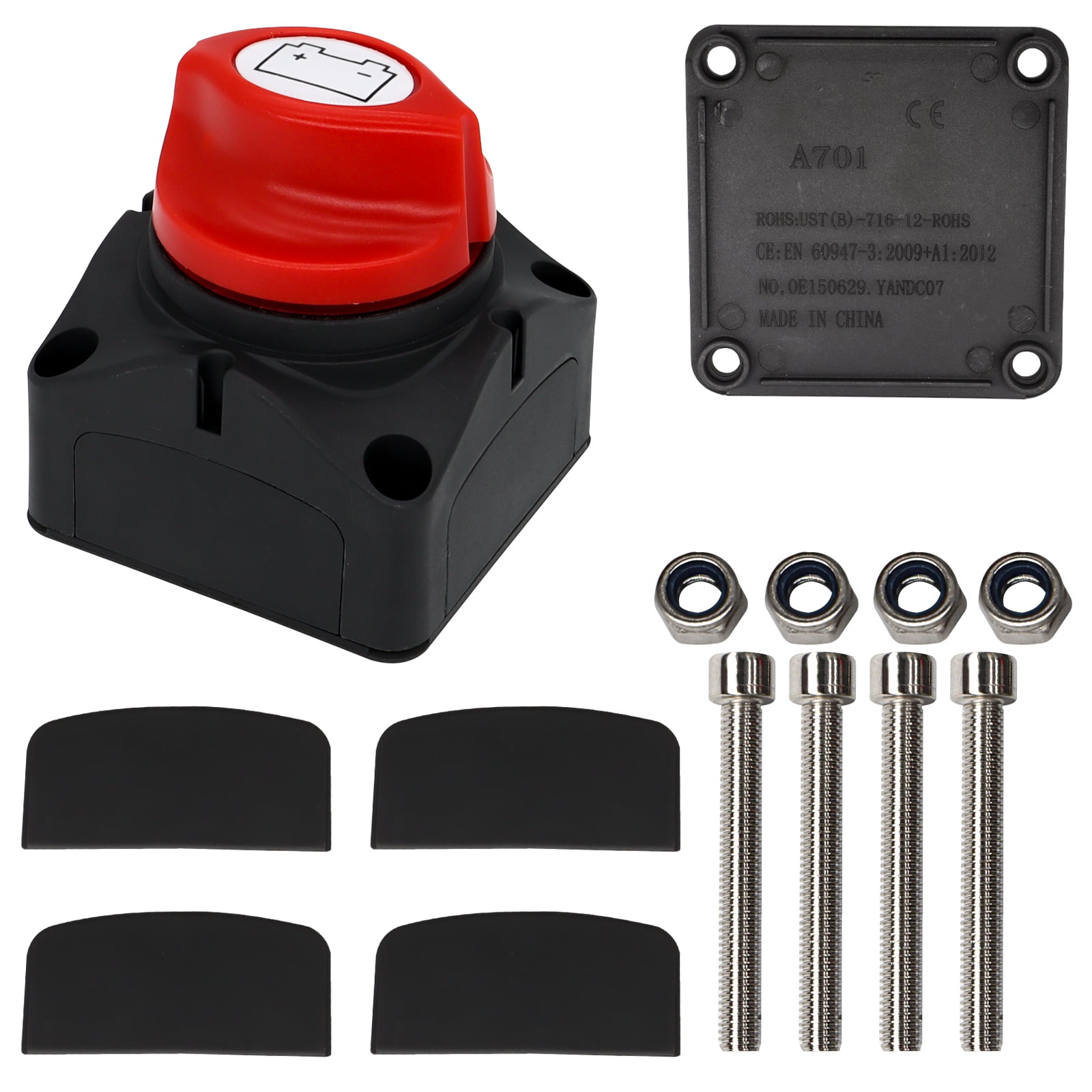 Battery Disconnect Switch Power Cut Master On Off Position 12V48V 300Amp Isolator Kill Switch