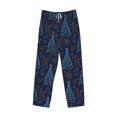 thumbnail image 6 of Uemuo Shining Christmas Tree Pattern Men's Wide Leg Palazzo Lounge Pants with Pockets Light Weight Loose Comfy Casual Pajama Pants-X-Large, 6 of 9