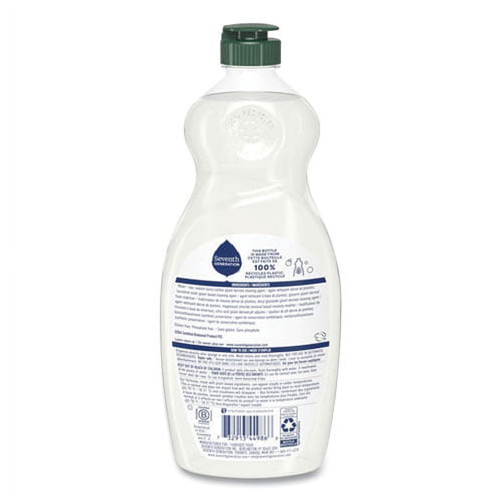 natural dishwashing liquid, free and clear, 19 oz bottle, 6/carton | Bundle of 2 Cartons