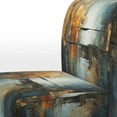 thumbnail image 4 of Designart "Blue Orange Bold Energy I" Chaise d'Appoint Abstraite Collages Turquoise - Fauteuil Moderne pour Salon, 4 of 7