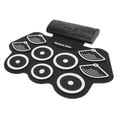 thumbnail image 3 of Almohadilla de batería electrónica Función de grabación Bluetooth Altavoces duales Kit de batería enrollable electrónica portátil 100-240V Enchufe de EE. UU., 3 of 10