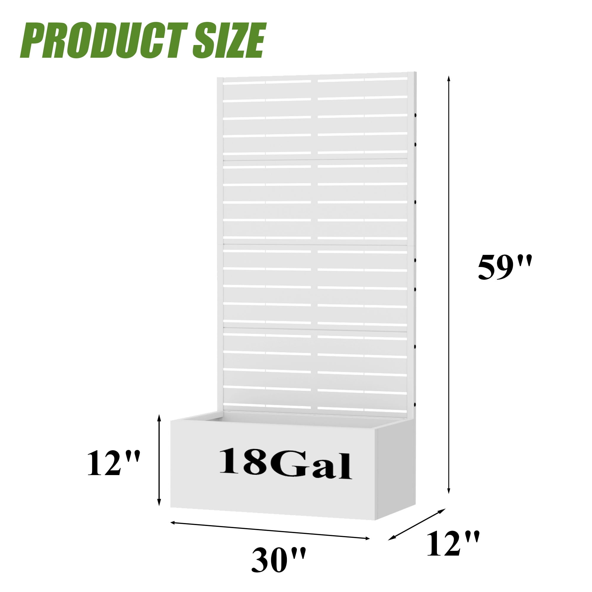 MAYEERTY 59*30in Outdoor Metal Planter Box, Easy Assembly Planter Box, Outdoor Patio Planter for Balcony, Garden, Yard