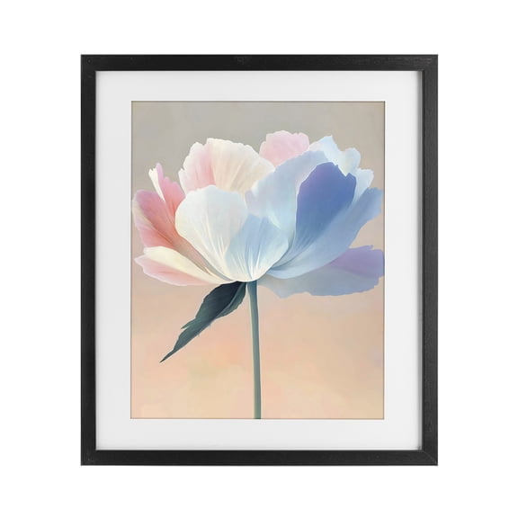 Stupell Industries Shabby Chic Pink & Blue Flower Serenity Black Framed Print Under Glass, 13 x 16, by The Prints Vibe