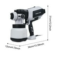 thumbnail image 7 of Paint Sprayer Spray Volume Control Electric Spray Paint  1200ML 650W With LED Light 3 Replaceable Nozzles 1.0mm 1.8mm 2.5mm For Car Furniture Fence And Wall, 7 of 7