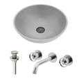 thumbnail image 2 of Vigo Vgt2079 Cass 16" Concrete Vessel Bathroom Sink - Nickel, 2 of 7