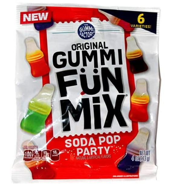 Mix Soda Pop Party - 6 Candy Varieties: Orange, Lemon-Lime, Strawberry ...