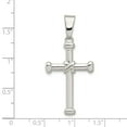 thumbnail image 2 of Sterling Silver Polished Cross Pendant (33 X 21) Made In India qc7241, 2 of 2