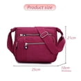 thumbnail image 2 of Bolso de lona para mujer, bandolera de un hombro a la moda, bolso de lona informal de gran capacidad, bolso de viaje ligerorojo, 2 of 6