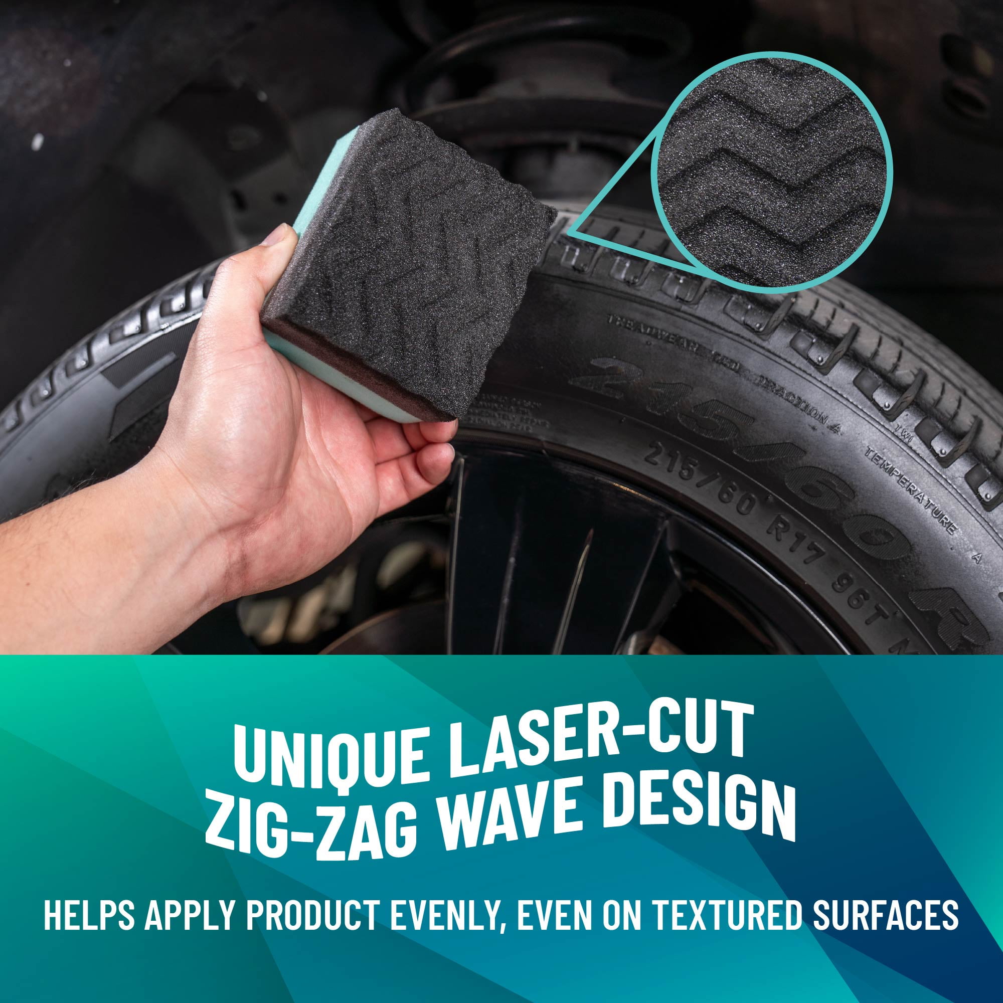 Chemical Guys Durafoam Contoured Large Tire Dressing Applicator Pads (2 Pack)