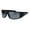 Matte Black, variant on Choppers Mens Thick Temple Classic Biker Sunglasses Shiny Black