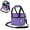 Purple, variant on Family Size 4 Compartment Drink Bag with Adjustable Strap - Multiple Tumbler Carrier Caddy, 4 Compartment Insulated Drink Holde, for Hiking, Walking, Sports, Family Outings & Daily Use