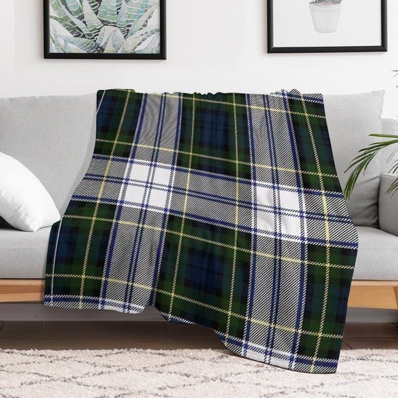 Gordon Dress Tartan Plaid Blanket 50"x60"(130x150cm) Anti-Pilling Flannel Throw Blanket Lightweight Soft Fleece,All-Season Couch And Bed Blanket Made in the Canada