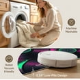 thumbnail image 5 of ODIKA 6'x9' Washable Area Rug Easy Care, Non-Shedding, Music Vinyl Note Groove Dripping Paint Round Movie Eight Record for Queen Size Bedroom Under Bed Master Suite, 5 of 7