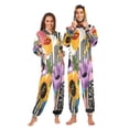 thumbnail image 3 of IAUYY Unisex Adult Onesie Pajamas Ultra-Soft Crystal-Soft Fabric, Halloween Adult Onesie Pajamas Adults,With a Zipper Plus Size Onesie Pajamas, Abstract Scene Depiction, 3 of 7