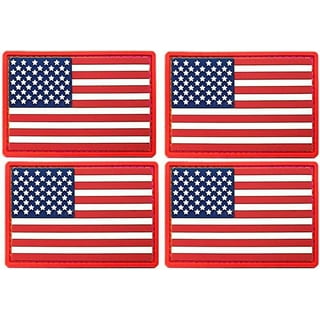 JBCD US American Flag Patch USA Tactical Military Patch - PVC Rubber Hook &  Loop Fasteners Patch (2 Pack)